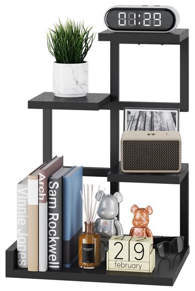 Półka na biurko organizer 4 poziomy - 12,2 x 9,45 x 17,52 cm - Czarny - Do biurka i kuchni