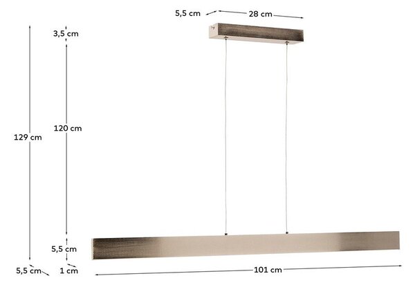 Lampa wisząca LED w kolorze srebra z metalowym kloszem Boadella – Kave Home