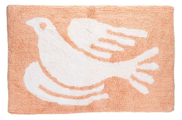 Brzoskwiniowy dywanik łazienkowy 50x80 cm White Dove – Rex London