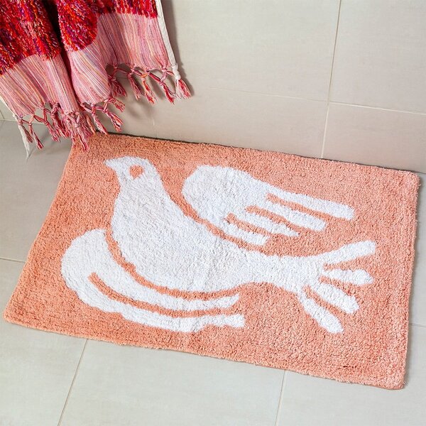 Brzoskwiniowy dywanik łazienkowy 50x80 cm White Dove – Rex London