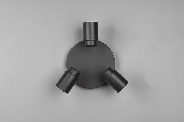 Metalowa lampa punktowa w kolorze matowej czerni Angelo – Trio