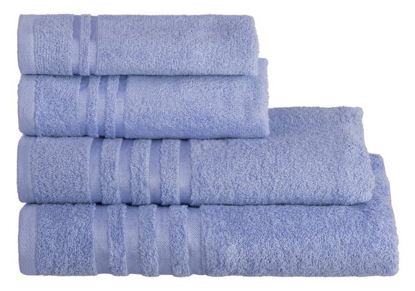 Niebieski bawełniany ręcznik frotte 30x50 cm Simple – Casa Selección