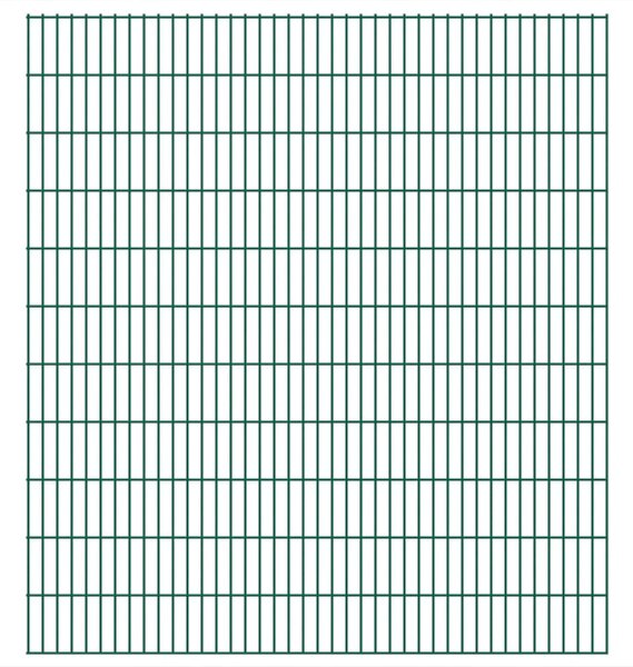 Panele ogrodzeniowe 2D, 2,008 x 2,23 m, 30 m, zielone