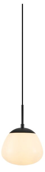 Czarno-biała lampa wisząca ze szklanym kloszem ø 18 cm Rise – Markslöjd