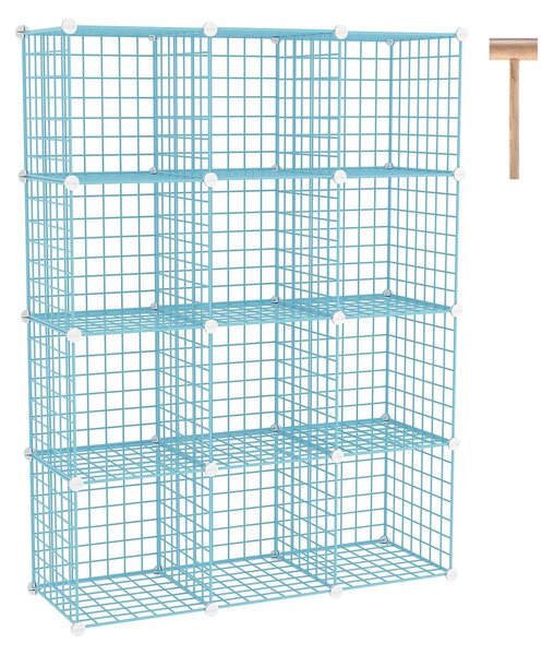 Regał modułowy kostki metalowe - 30 x 30 x 30 cm - 12 kostek - Przechowywanie ubrań, książek i zabawek