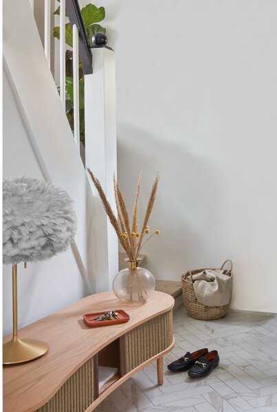Brązowa szafka pod TV w dekorze dębu 140x40 cm Audacious – UMAGE