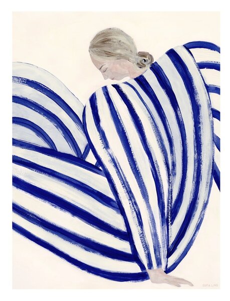 Plakat 30x40 cm Blue Stripe at Concorde – Sofia Lind – The Poster Club