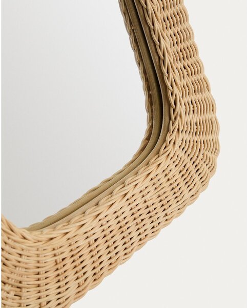 Lustro ścienne z rattanową ramą 38x59 cm Zilna – Kave Home