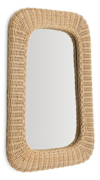 Lustro ścienne z rattanową ramą 38x59 cm Zilna – Kave Home