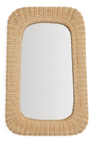 Lustro ścienne z rattanową ramą 38x59 cm Zilna – Kave Home