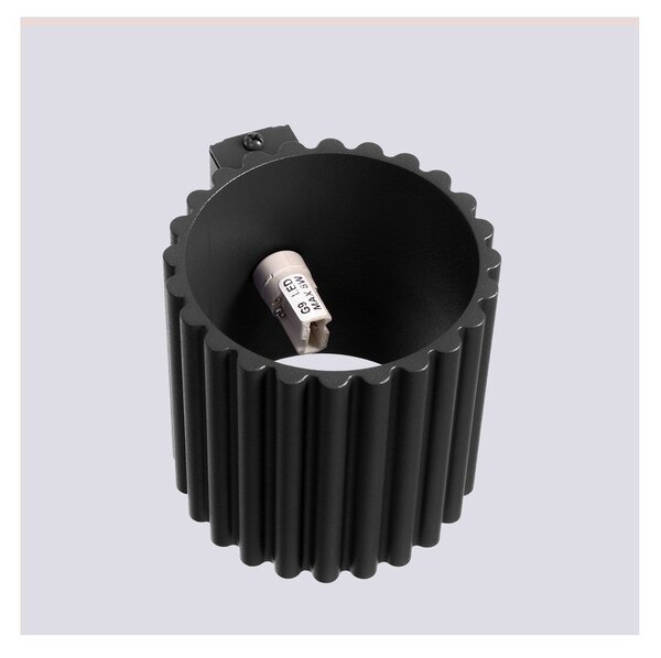 Czarny kinkiet ø 10 cm Zora – Sollux