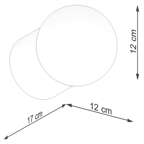 Biało-naturalny kinkiet ø 12 cm Surtur – Sollux