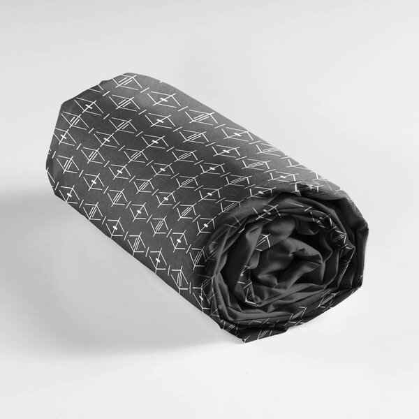 Ciemnoszare bawełniane prześcieradło z gumką 90x190 cm Aristide – douceur d'intérieur