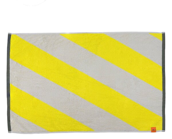 Żółty dywanik łazienkowy z bio bawełny 50x80 cm Diagonal – Mette Ditmer Denmark