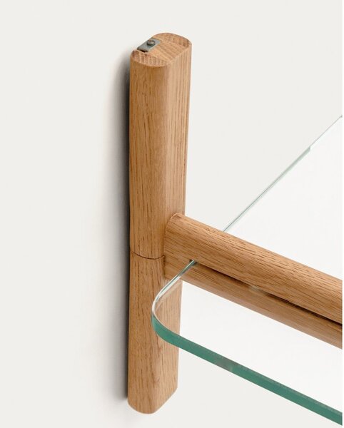 Szklany modułowy system półek w naturalnym kolorze 110x202x30,5 cm Sitra – Kave Home