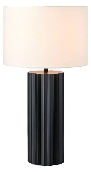 Czarna lampa stołowa z tekstylnym kloszem (wys. 60 cm) Hashira – Markslöjd