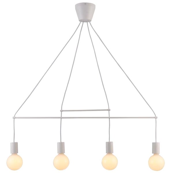 Biała industrialna lampa wisząca - K167-Indos