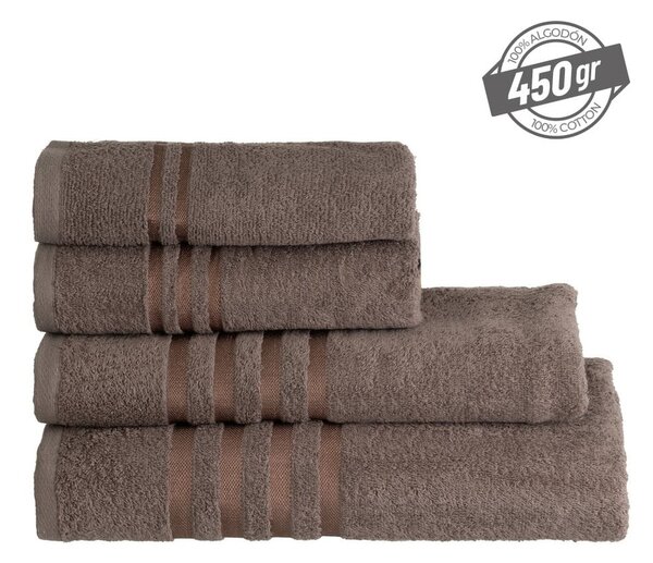 Brązowy bawełniany ręcznik kąpielowy frotte 70x140 cm Simple – Casa Selección