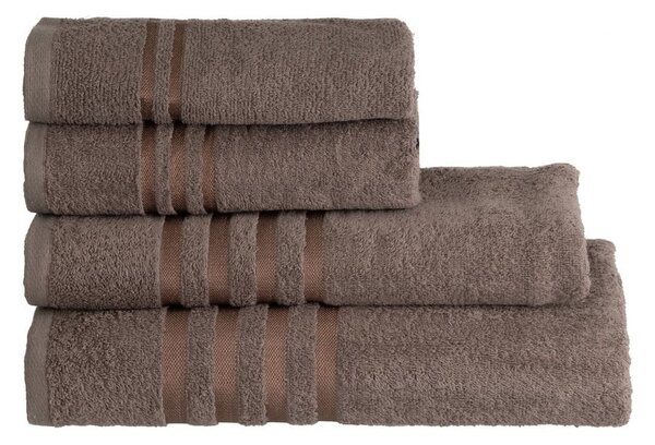 Brązowy bawełniany ręcznik kąpielowy frotte 70x140 cm Simple – Casa Selección