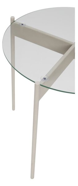 Okrągły stolik ze szklanym blatem ø 45 cm Beam – Hübsch