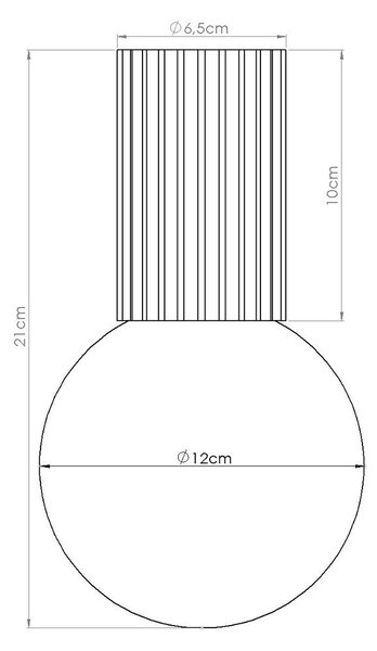 Niebieska lampa sufitowa ze szklanym kloszem ø 12 cm Orbital – Sollux