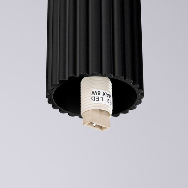 Czarna lampa sufitowa ze szklanym kloszem ø 12 cm Orbital – Sollux