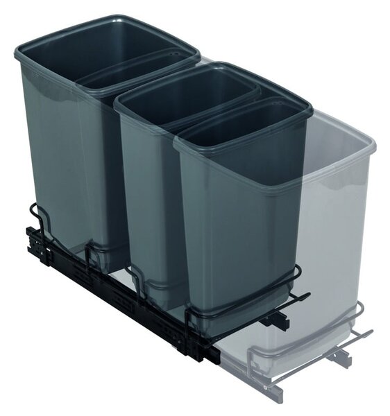 Zestaw 2 szarych koszy na śmieci Addis In-Cupboard Bin, 10 l