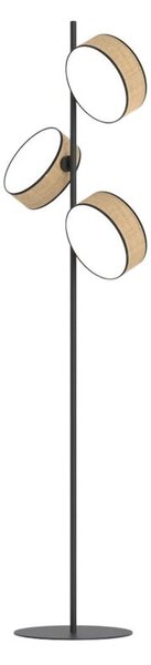 Lampa stojąca podłogowa minimalistyczna jasnobrązowa z abażurem 3xE14 10W DRUMZ Emibig