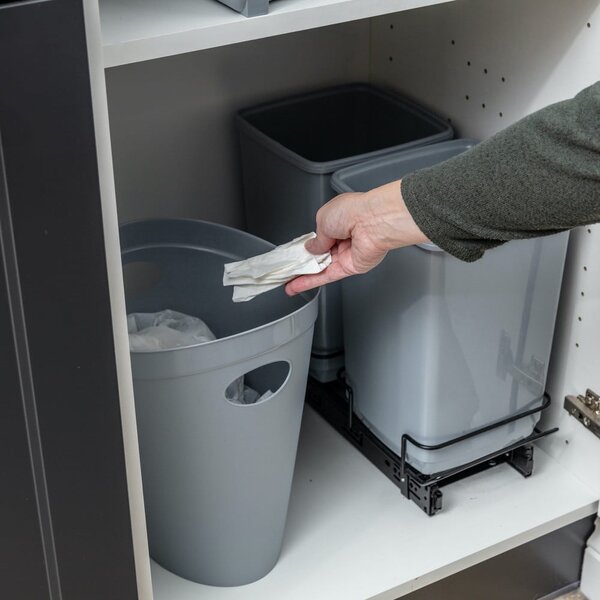 Zestaw 2 szarych koszy na śmieci Addis In-Cupboard Bin, 10 l