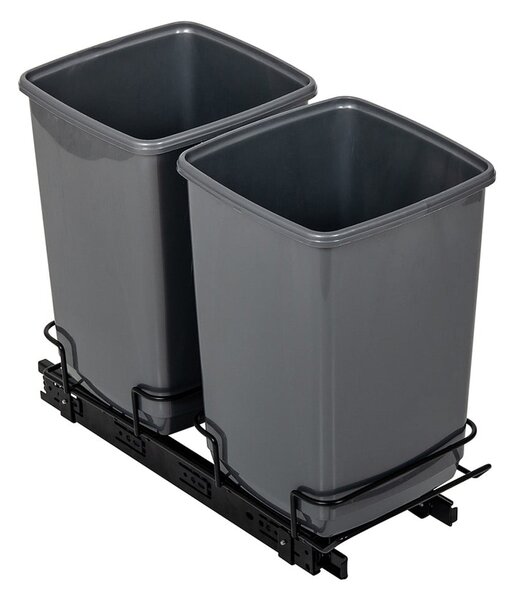 Zestaw 2 szarych koszy na śmieci Addis In-Cupboard Bin, 10 l