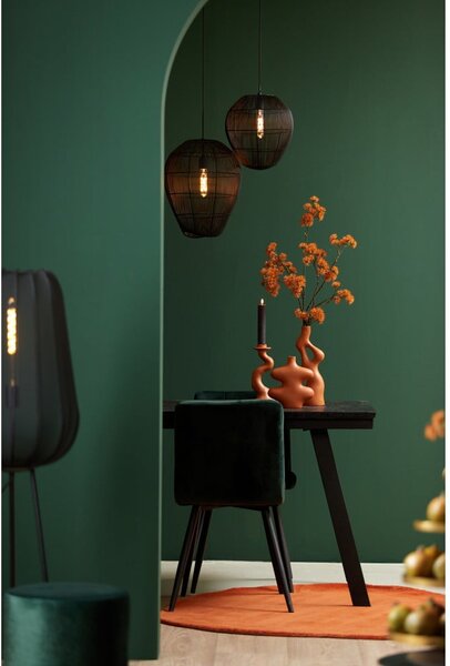 Czarna lampa stojąca (wysokość 132 cm) Plumeria – Light & Living