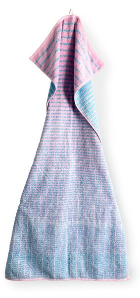 Niebieski/różowy ręcznik z mieszanki bambusa frotte 50x100 cm Nuance – JUNA