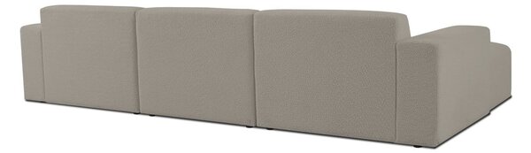 Jasnobrązowy narożnik z materiału bouclé (lewostronny) Roxy – Scandic