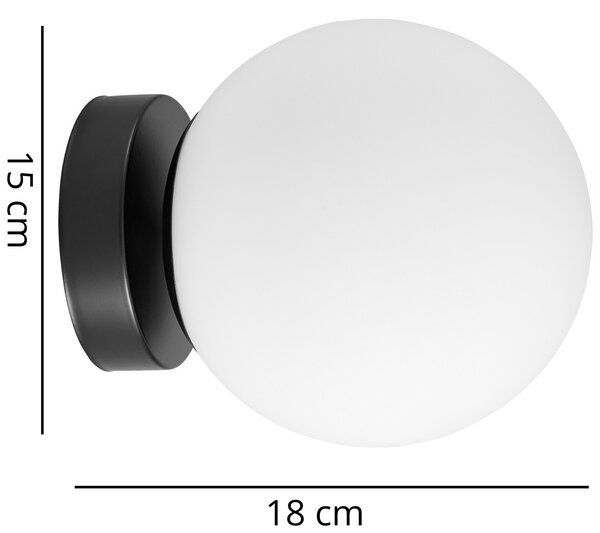 LAMPA ŚCIENNA KINKIET NOWOCZESNY CZARNY FREDICA