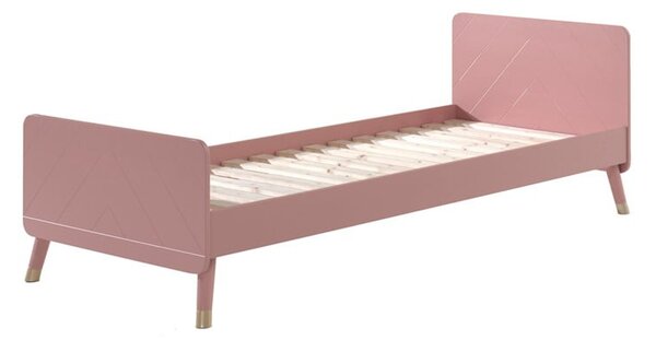 Różowe łóżko dziecięce z drewna sosnowego Vipack Billy, 90x200 cm