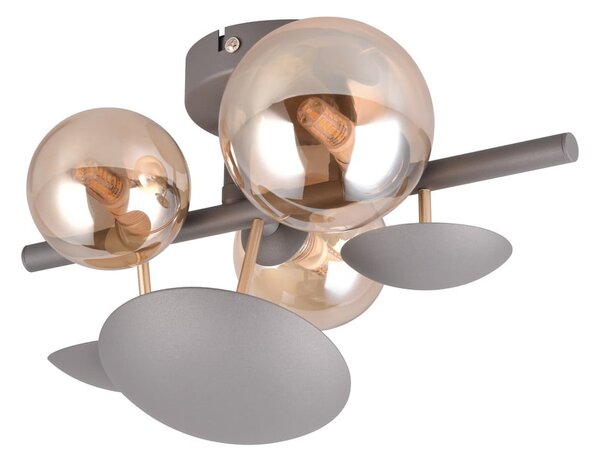Kinkiet w szaro-złotym kolorze Bubble – Trio Select