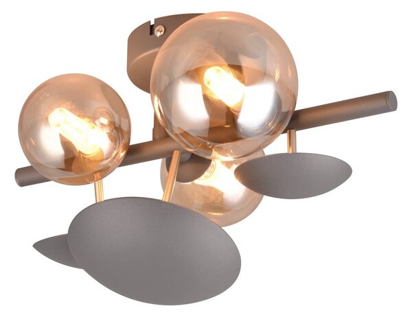 Kinkiet w szaro-złotym kolorze Bubble – Trio Select