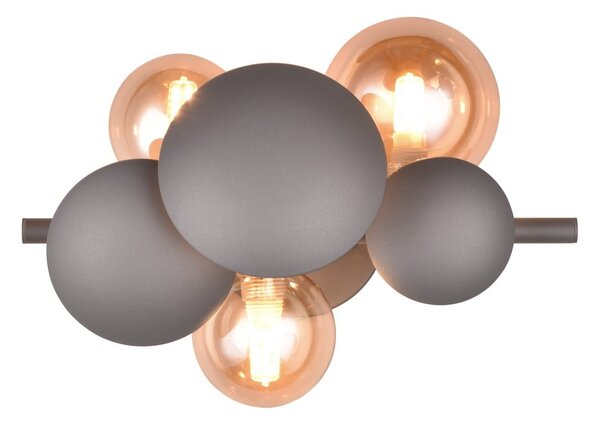 Kinkiet w szaro-złotym kolorze Bubble – Trio Select