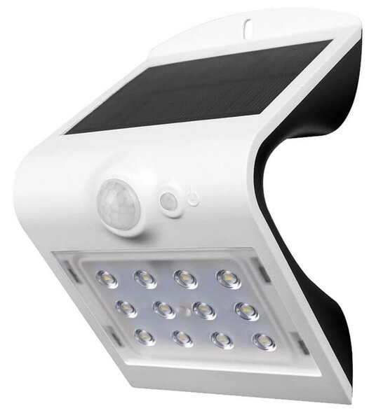 V-Tac LED Kinkiet solarny z czujnikiem LED/1.5W/3,7V IP65 biały VT0277