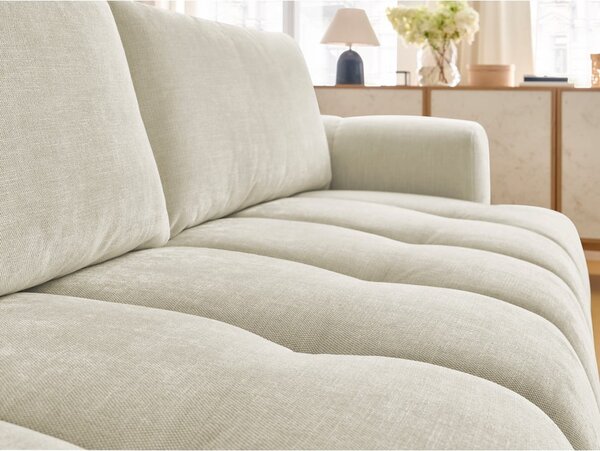 Beżowa rozkładana/ze schowkiem sofa 251 cm Fuji – Bobochic Paris