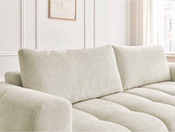 Beżowa rozkładana/ze schowkiem sofa 251 cm Fuji – Bobochic Paris