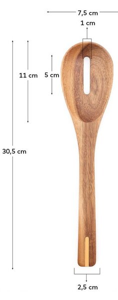 Drewniany sztućce do sałatek Zairin – Kave Home