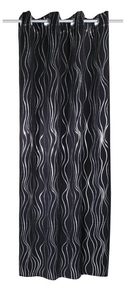 Czarna zasłona 135x245 cm Waves – Sehlbach