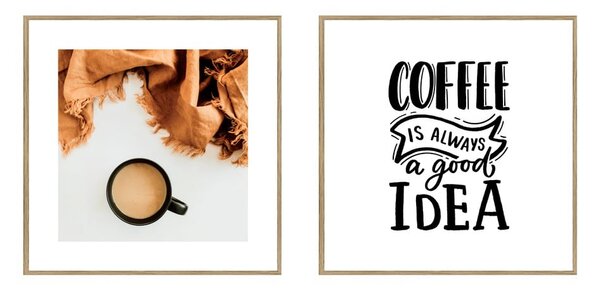 Obrazy zestaw 2 szt. 20x20 cm Coffee – knor