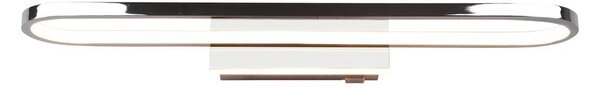 Kinkiet LED w kolorze błyszczącego srebra (dł. 60 cm) Gianni – Trio