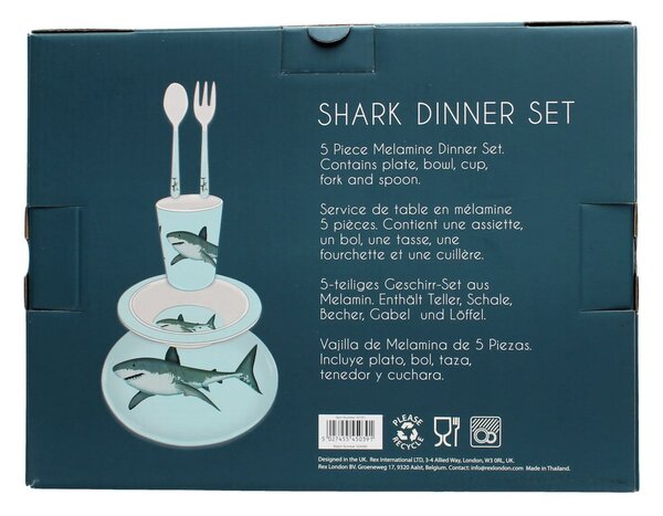 Zestaw naczyń dla dzieci 5 szt. Sharks – Rex London