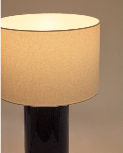 Niebieska lampa stołowa z tekstylnym kloszem (wysokość 53,5 cm) Toneric – Kave Home