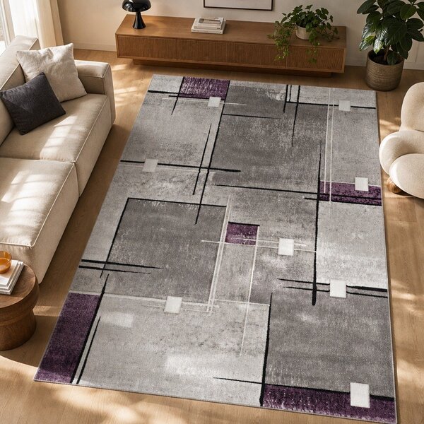 Szaro-fioletowy dywan Universal Detroit, 120x170 cm