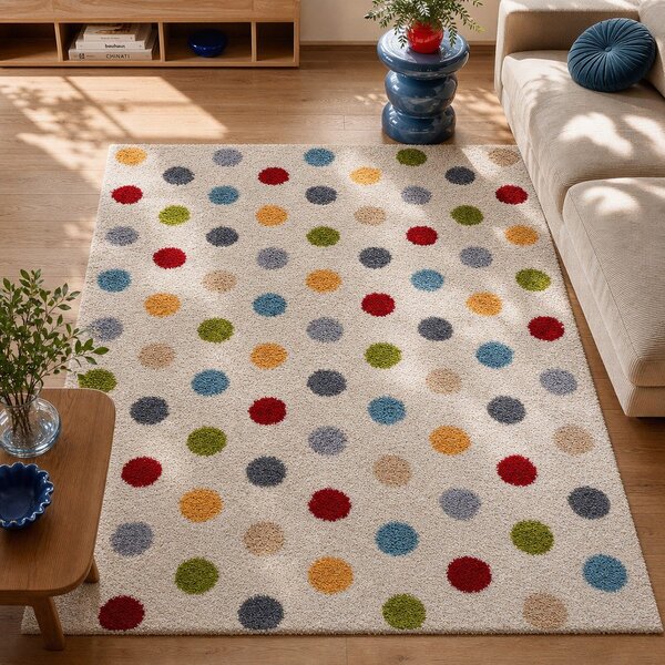 Kremowy dywan 80x150 cm Norge Dots – Universal