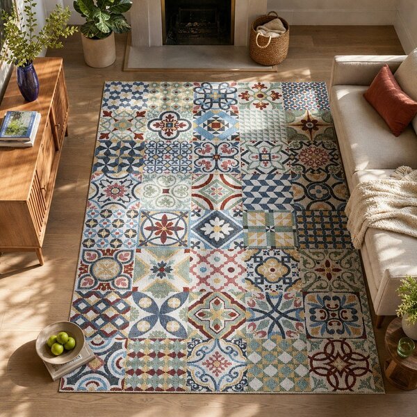 Niebieski dywan Universal Azulejos, 140x200 cm